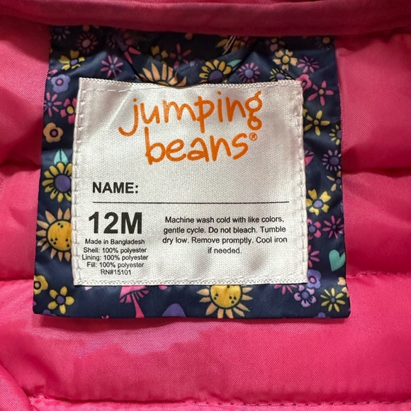 Jumping Beans Baby/Toddler Girls Navy/Pink Light Puffer Jacket NWT Vari… - Picture 5 of 7